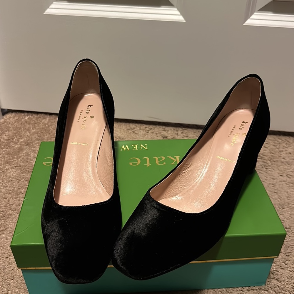 Kate Spade Velour Heels - Picture 3 of 4